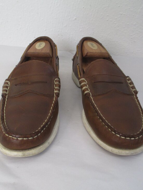 Allen Edmonds Other - Allen Edmonds Kirkwood Boat Shoes Penny Loafers Brown Leather Slip On Size 9D